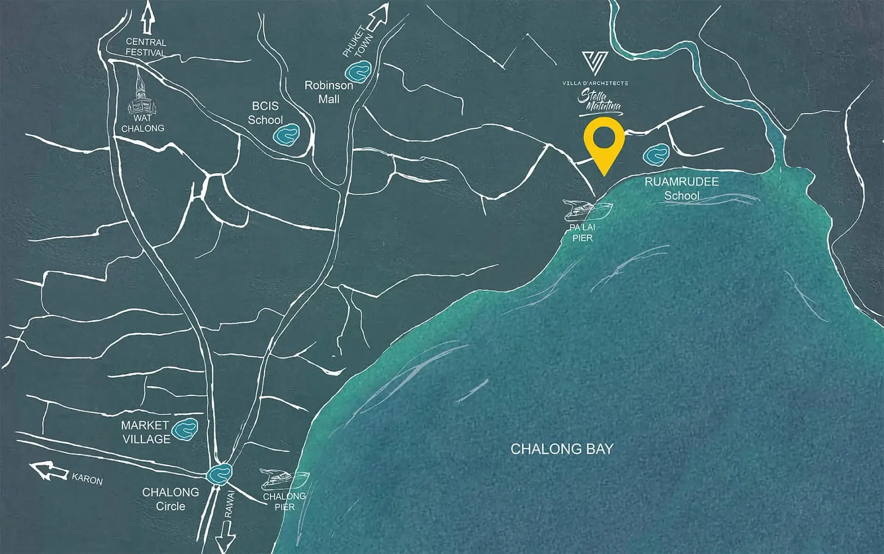Villa d'Architecte - Chalong Bay Map